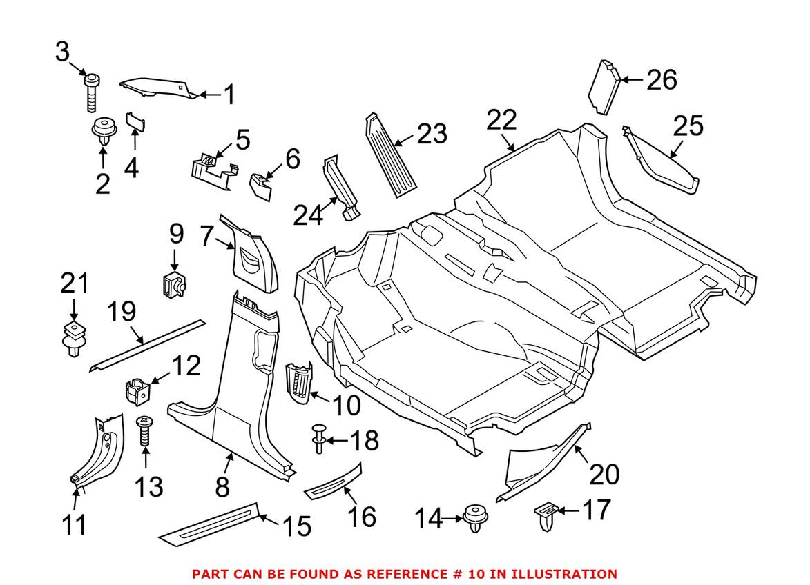 BMW Dashboard Air Vent = Driver Side 64227211887